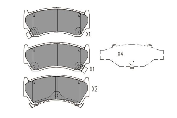 KAVO PARTS Fékbetét, mind KBP-6605_KP