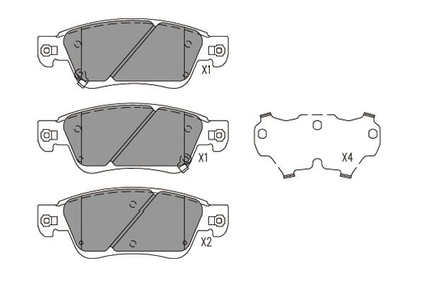 KAVO PARTS Fékbetét, mind KBP-6617_KP