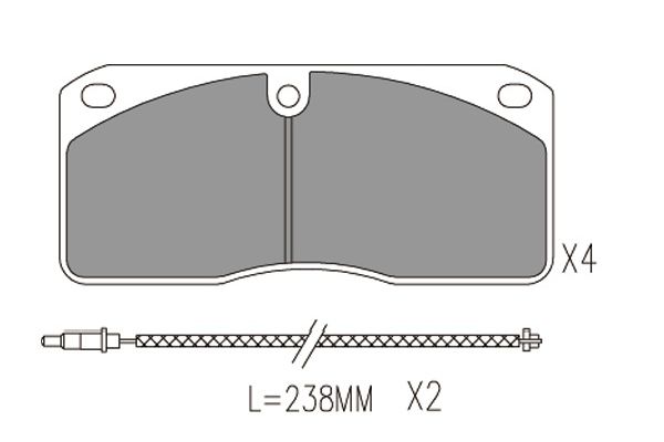 KAVO PARTS Fékbetét, mind KBP-6622_KP