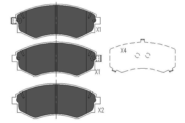 KAVO PARTS Fékbetét, mind KBP-7504_KP