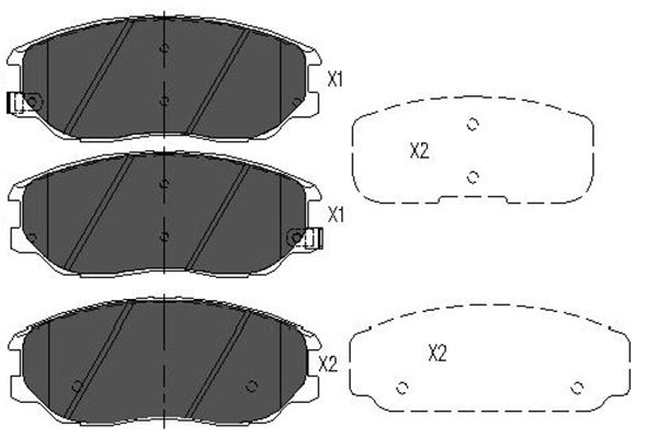 KAVO PARTS Fékbetét, mind KBP-7505_KP