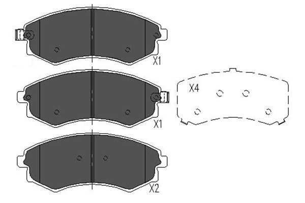 KAVO PARTS Fékbetét, mind KBP-7507_KP