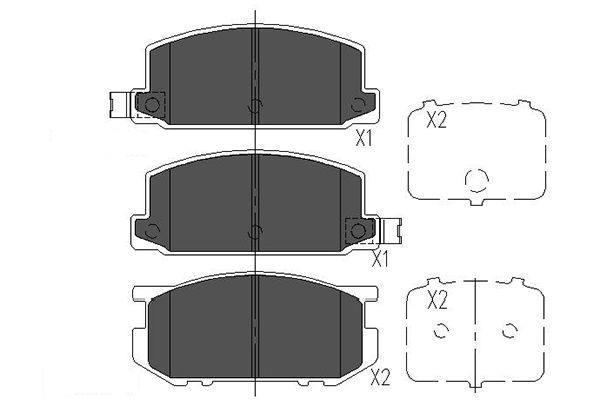 KAVO PARTS Fékbetét, mind KBP-8006_KP