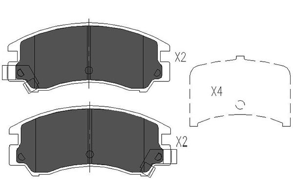 KAVO PARTS Fékbetét, mind KBP-8008_KP