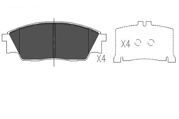 KAVO PARTS KBP-8009_KP Fékbetét, mind