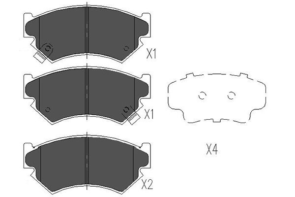 KAVO PARTS Fékbetét, mind KBP-8011_KP