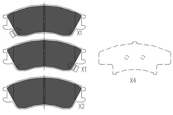 KAVO PARTS Fékbetét, mind KBP-8012_KP