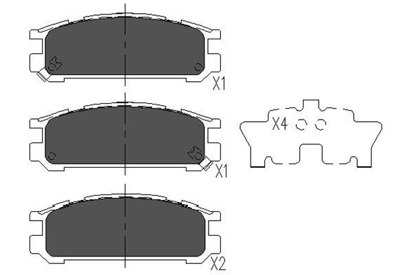 KAVO PARTS Fékbetét, mind KBP-8016_KP