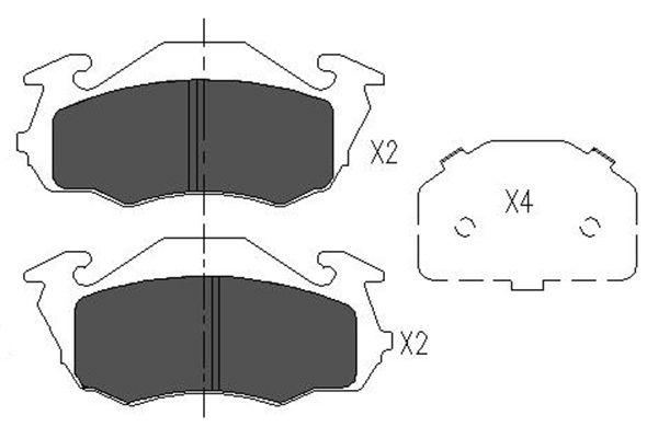 KAVO PARTS Fékbetét, mind KBP-8017_KP