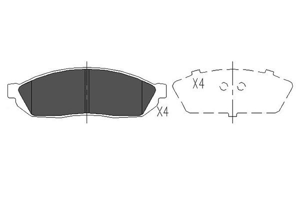 KAVO PARTS Fékbetét, mind KBP-8501_KP