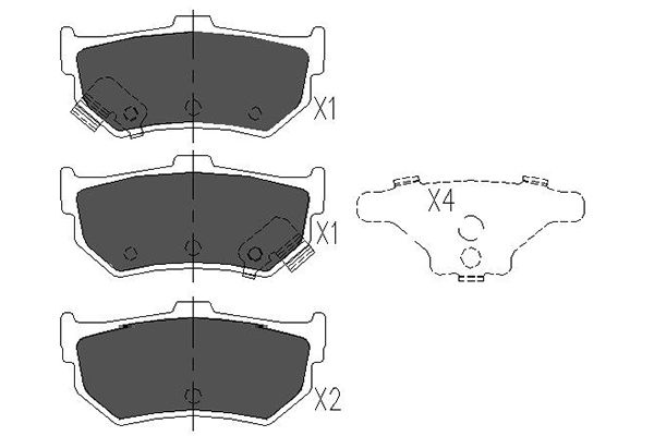 KAVO PARTS Fékbetét, mind KBP-8518_KP