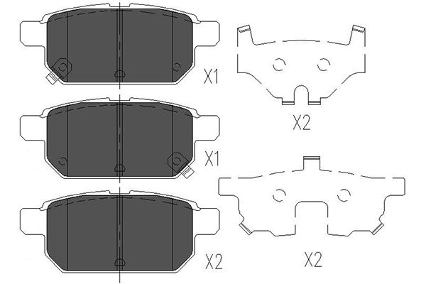 KAVO PARTS Hátsó fékbetét KBP-8526_KP