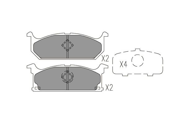 KAVO PARTS Fékbetét, mind KBP-8527_KP