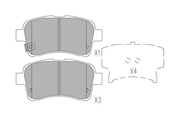 KAVO PARTS Fékbetét, mind KBP-8528_KP