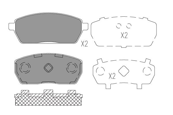 KAVO PARTS Fékbetét, mind KBP-8529_KP