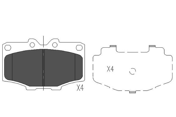 KAVO PARTS Fékbetét, mind KBP-9028_KP