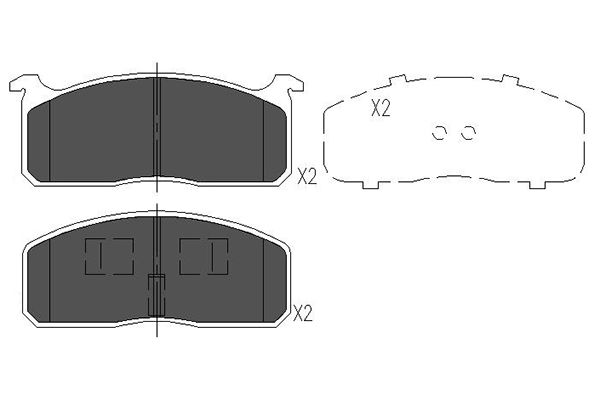 KAVO PARTS Fékbetét, mind KBP-9029_KP