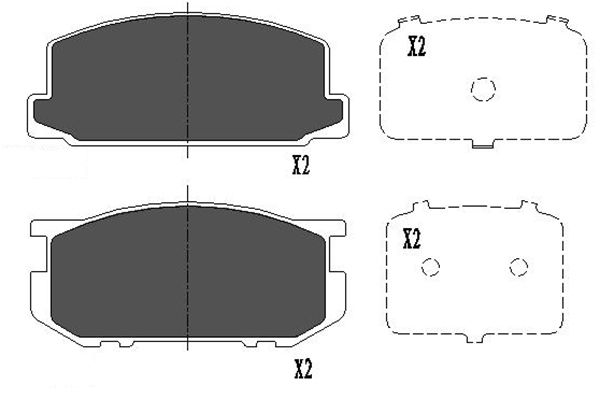 KAVO PARTS Fékbetét, mind KBP-9030_KP