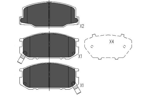 KAVO PARTS Fékbetét, mind KBP-9031_KP