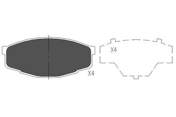 KAVO PARTS Fékbetét, mind KBP-9032_KP