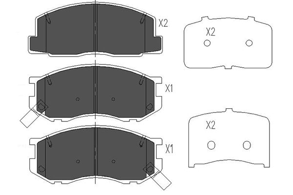 KAVO PARTS Fékbetét, mind KBP-9033_KP