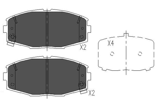 KAVO PARTS Első fékbetét KBP-9034_KP