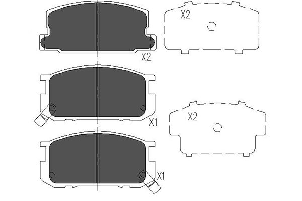 KAVO PARTS Fékbetét, mind KBP-9035_KP