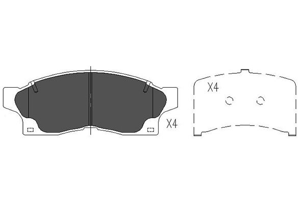 KAVO PARTS Fékbetét, mind KBP-9038_KP