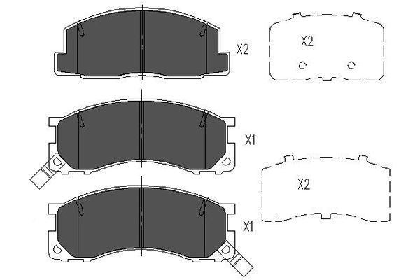 KAVO PARTS Fékbetét, mind KBP-9040_KP