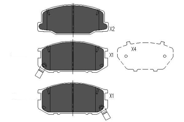 KAVO PARTS Fékbetét, mind KBP-9041_KP