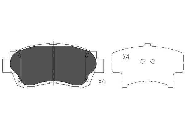 KAVO PARTS Fékbetét, mind KBP-9042_KP