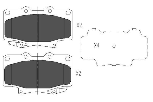 KAVO PARTS Fékbetét, mind KBP-9043_KP