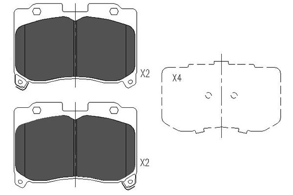 KAVO PARTS Fékbetét, mind KBP-9045_KP