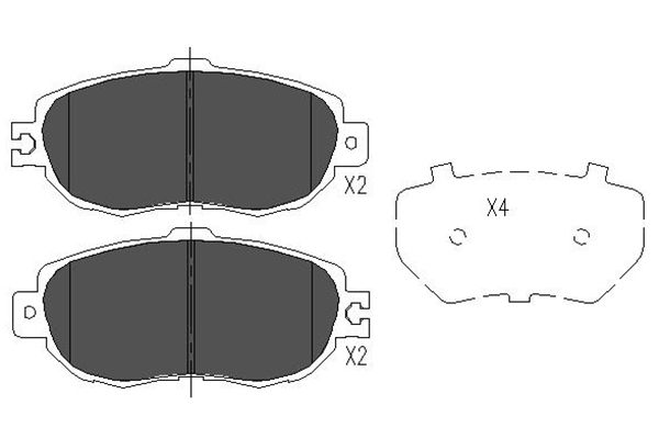 KAVO PARTS Fékbetét, mind KBP-9046_KP