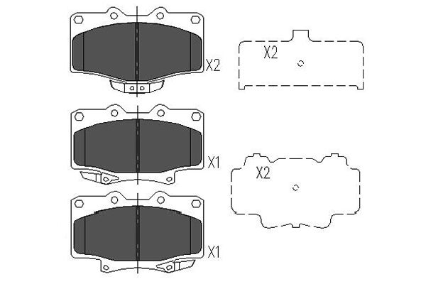 KAVO PARTS Fékbetét, mind KBP-9047_KP