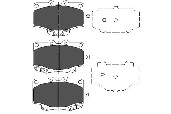 KAVO PARTS Fékbetét, mind KBP-9048_KP