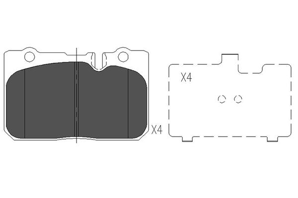 KAVO PARTS Fékbetét, mind KBP-9053_KP