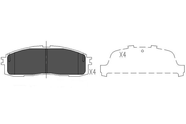 KAVO PARTS Fékbetét, mind KBP-9056_KP