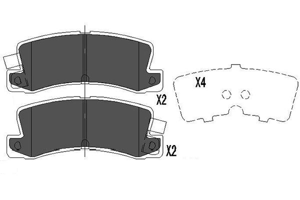 KAVO PARTS Fékbetét, mind KBP-9058_KP