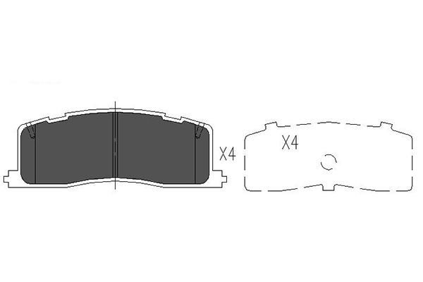 KAVO PARTS Fékbetét, mind KBP-9059_KP