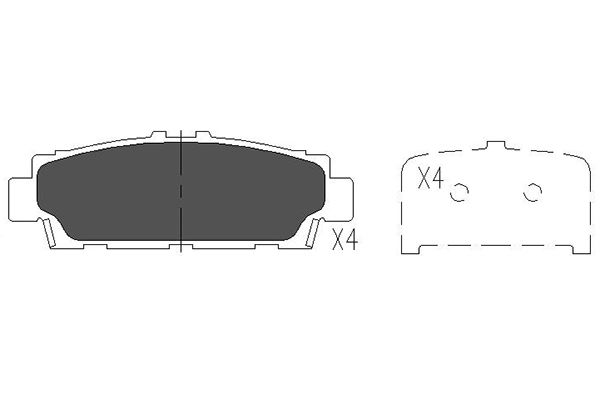 KAVO PARTS Fékbetét, mind KBP-9060_KP