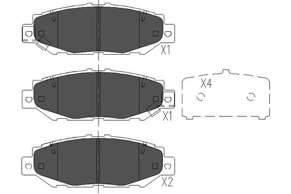 KAVO PARTS Fékbetét, mind KBP-9062_KP