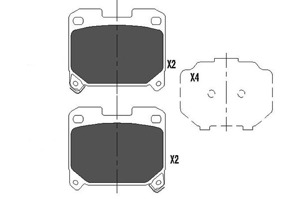 KAVO PARTS Fékbetét, mind KBP-9063_KP