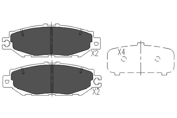 KAVO PARTS Fékbetét, mind KBP-9064_KP