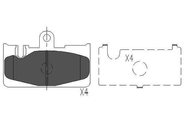 KAVO PARTS Fékbetét, mind KBP-9073_KP