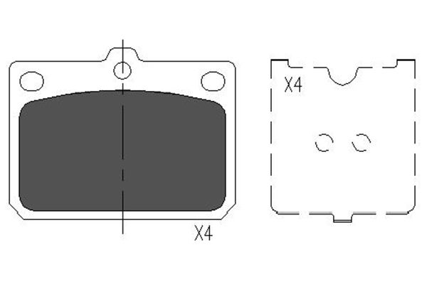 KAVO PARTS Fékbetét, mind KBP-9079_KP