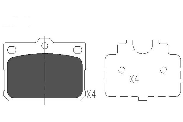 KAVO PARTS Fékbetét, mind KBP-9081_KP