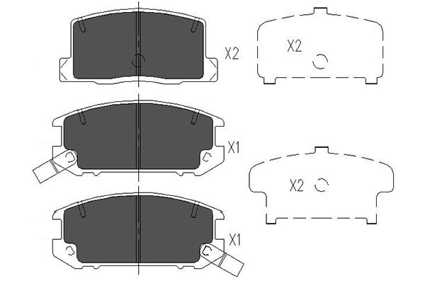 KAVO PARTS Fékbetét, mind KBP-9082_KP