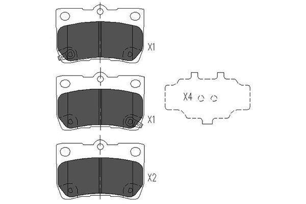 KAVO PARTS Fékbetét, mind KBP-9083_KP