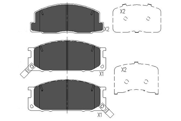 KAVO PARTS Fékbetét, mind KBP-9084_KP